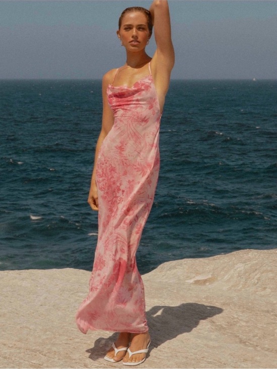 Peppermayo Dresses & Skirts - NWT Peppermayo Pink Floral Slip Tara Maxi Dress- 8
